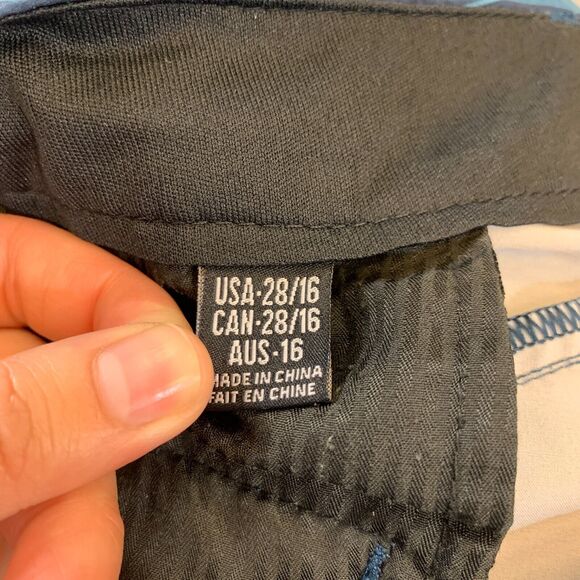 Volcom Hybrid Shorts Big Boys Youth 28 Blue Striped Frickin V4S Mixed Surf Turf - Picture 9 of 13